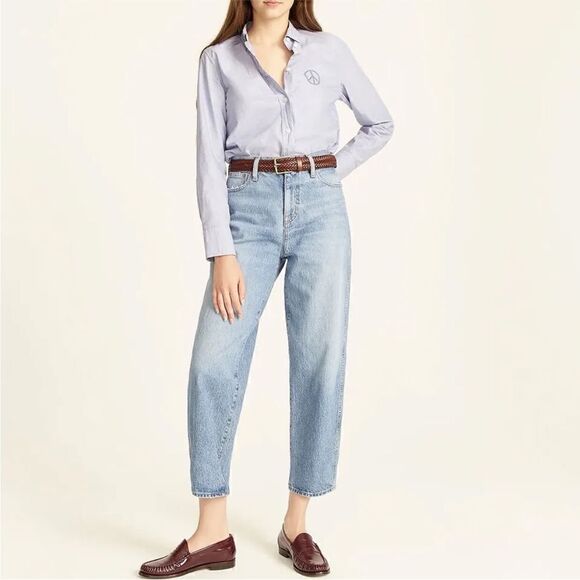J. Crew Denim - New Women’s J CREW High-rise Peggy tapered jean Blue delancey sZ 32 80s vintage